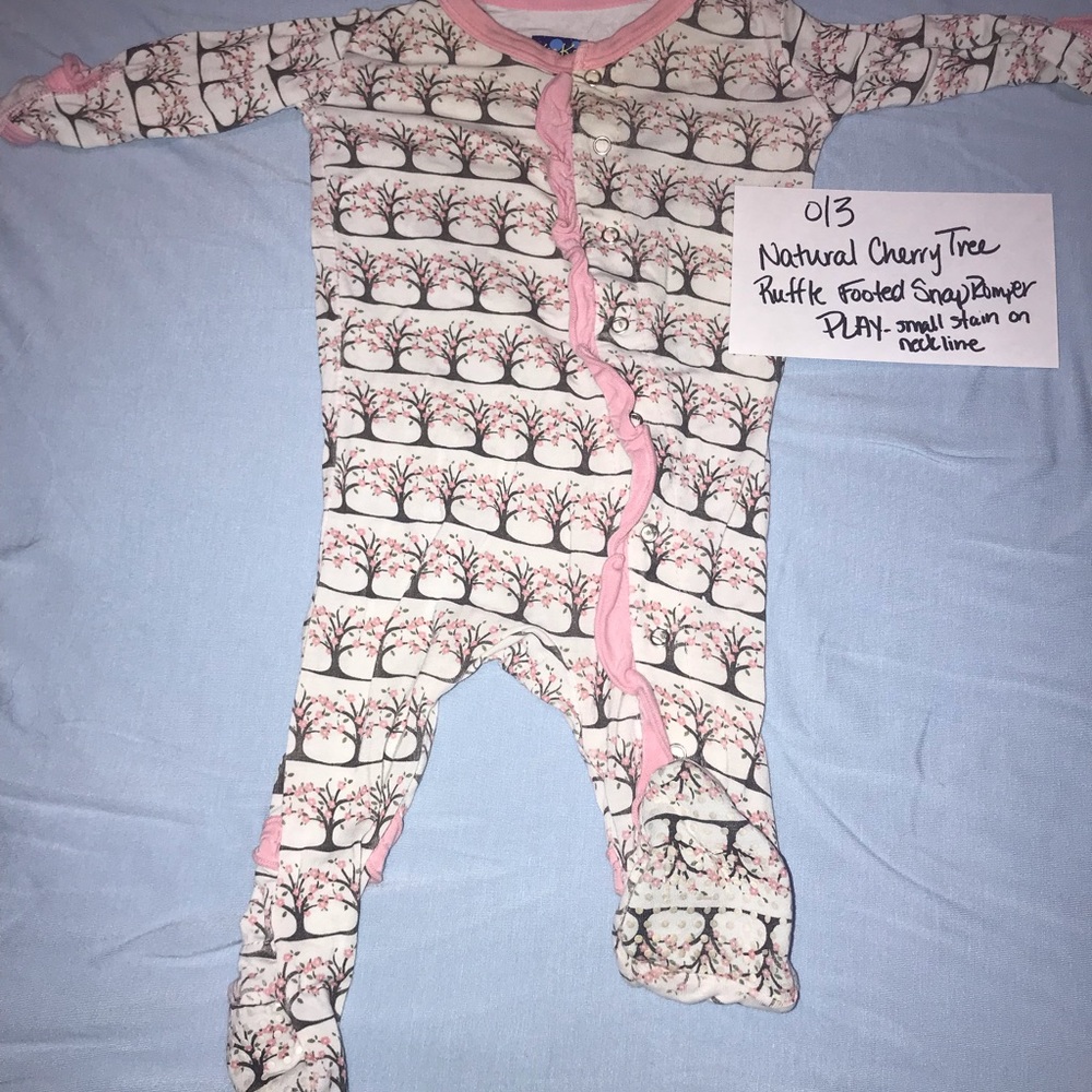 Kickee Pants Ruffle footed romper 0/3